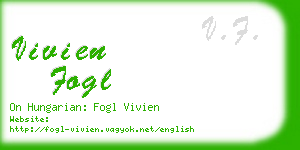 vivien fogl business card